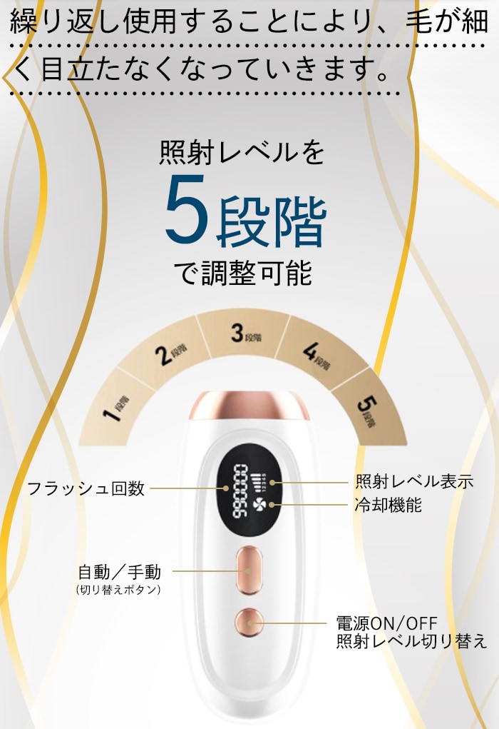 【YAMADAモール会員特価】販売累計5000台突破！IPL光脱毛が自宅で簡単！無痛で脱毛！『IPLパルス光脱毛器』／脱毛器 送料無料